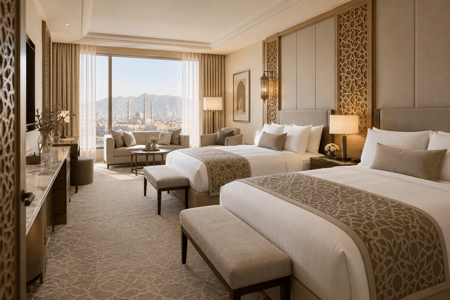 Fictional development hotel imagery for Madinah